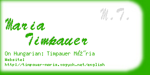 maria timpauer business card